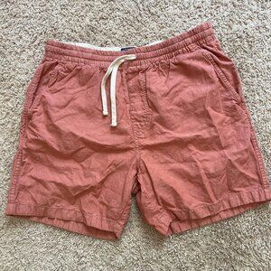 Men's J Crew Linen 6" Dock Shorts, Medium